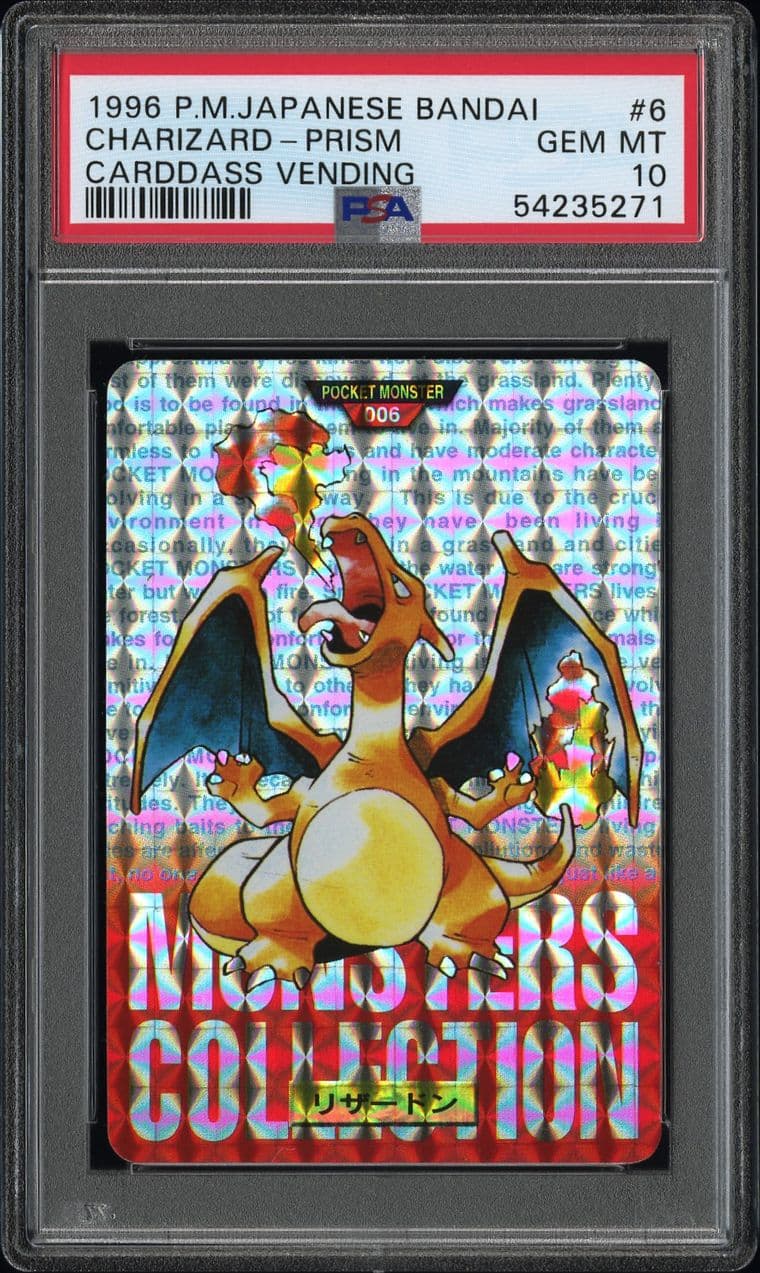 Charizard prism, red version, PSA 10