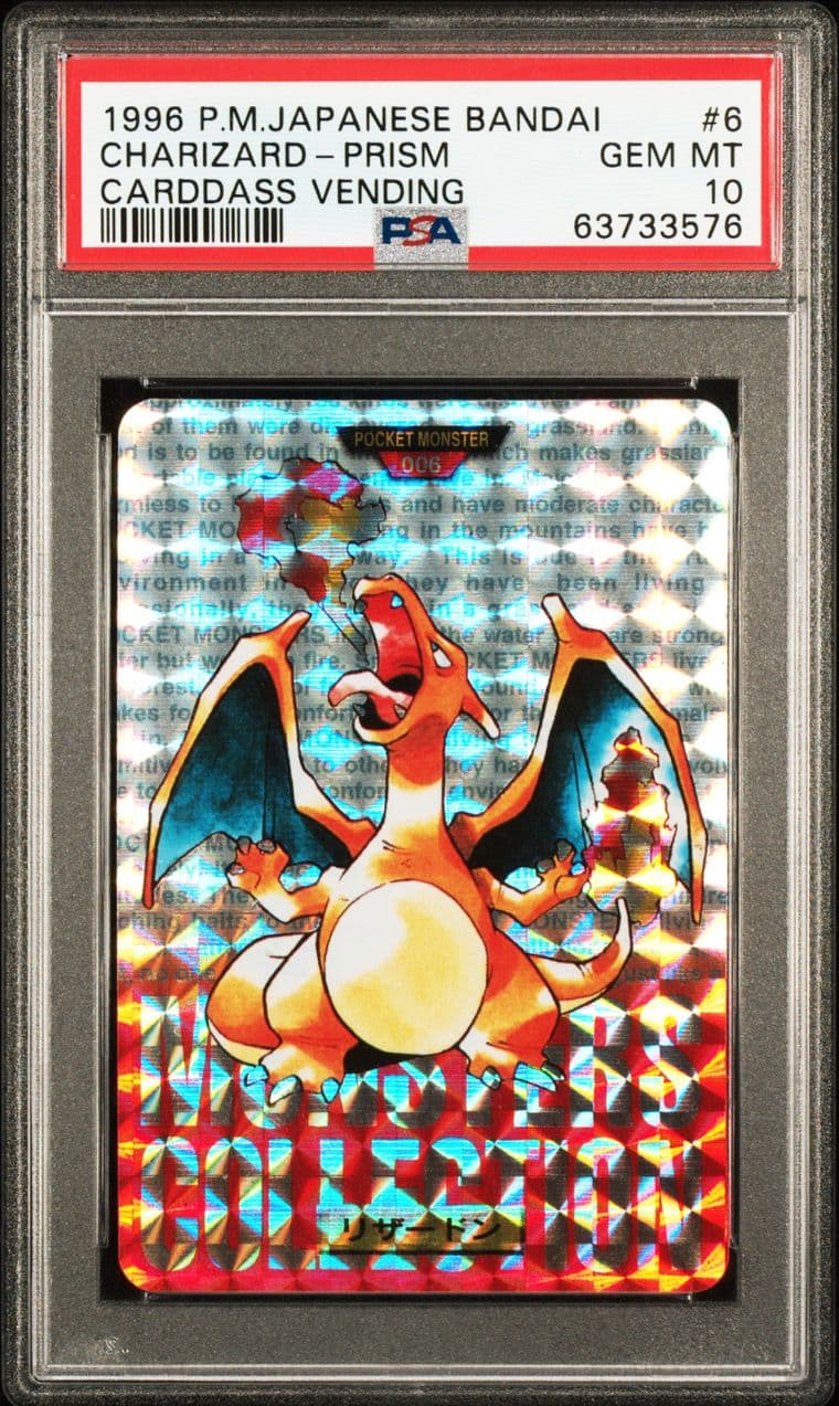 Charizard prism PSA 10, cert 63733576