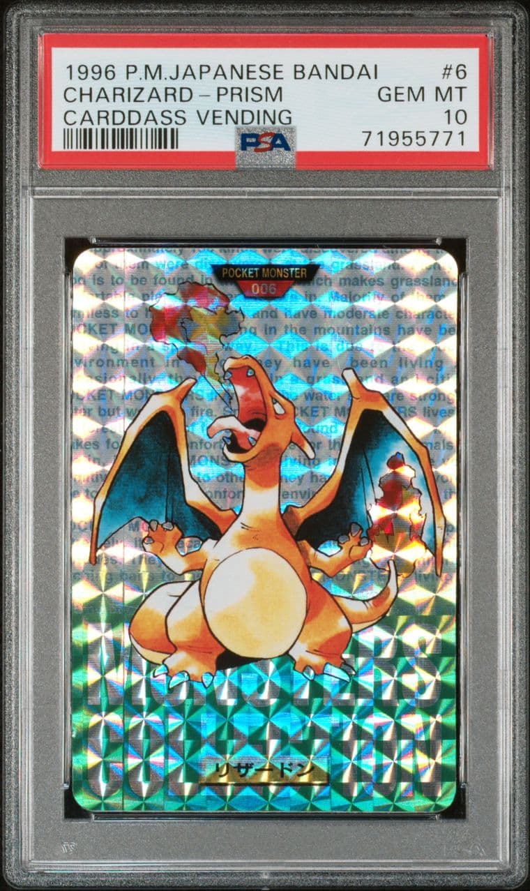 Charizard prism PSA 10, cert 71955771