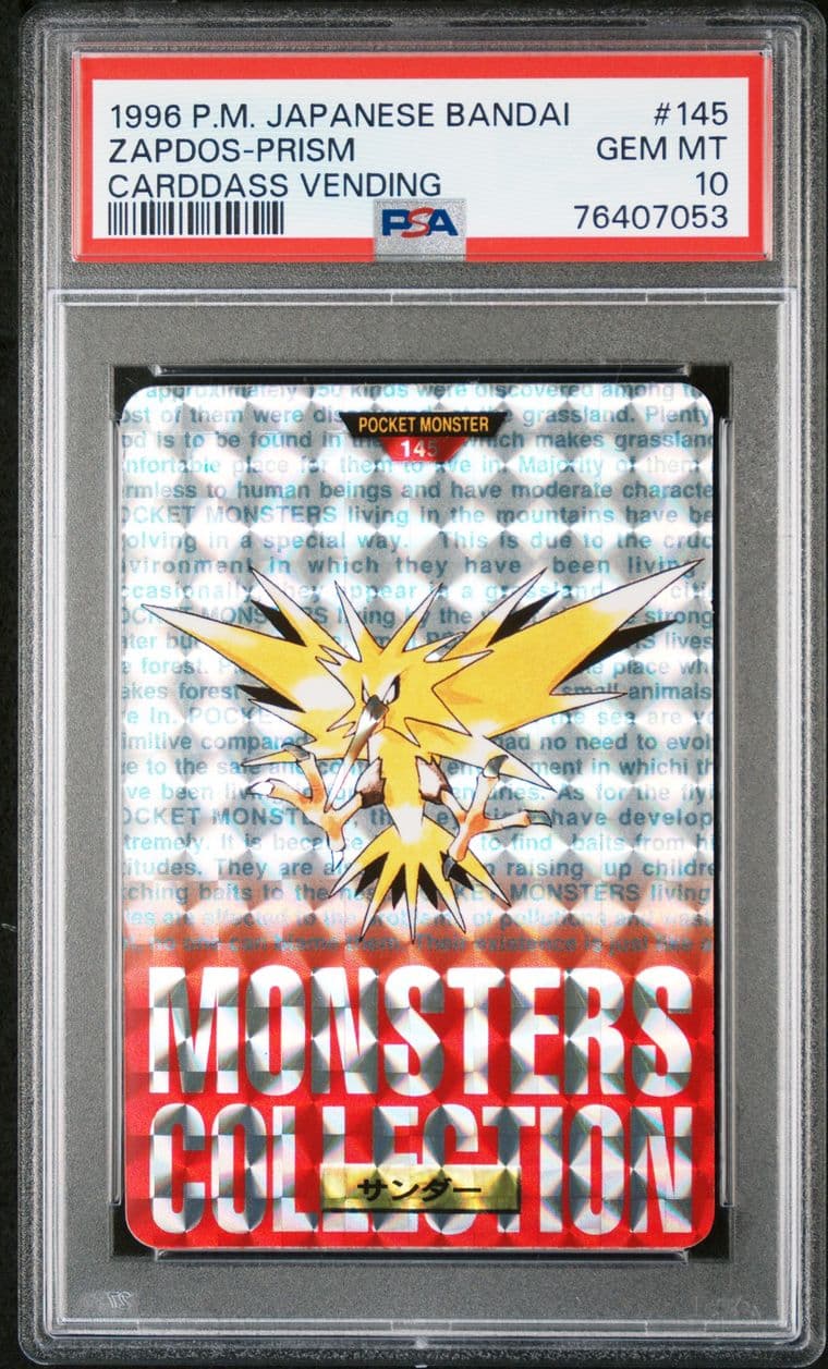 Zapdos prism PSA 10, cert 76407053