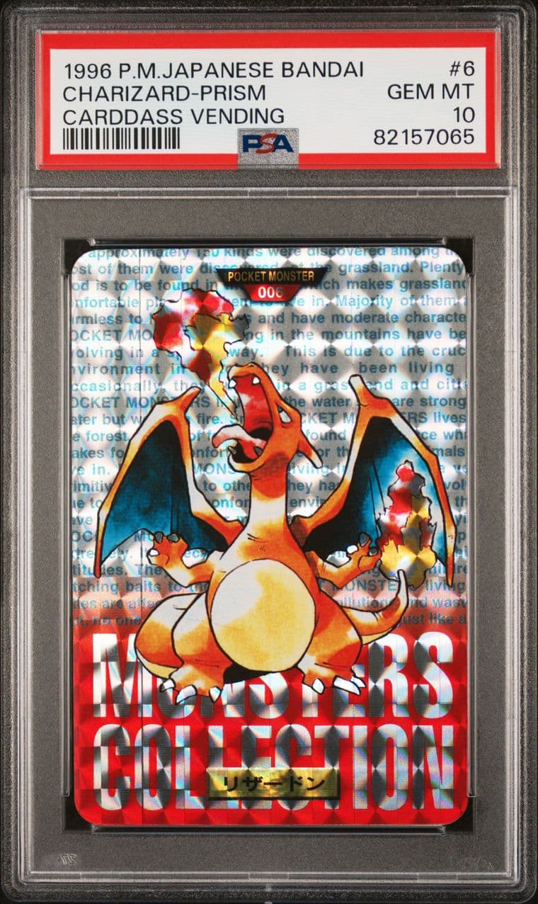 Charizard prism PSA 10, cert 82157065
