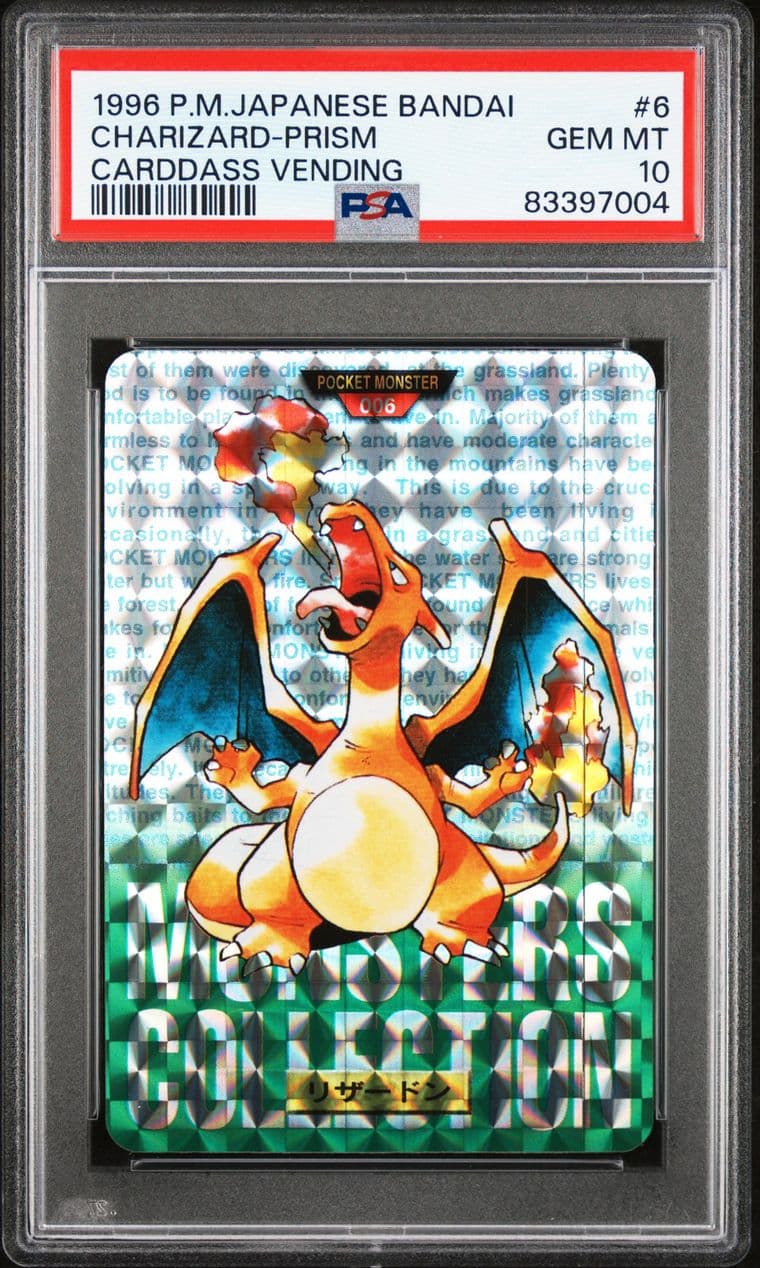 Charizard prism PSA 10, cert 83397004