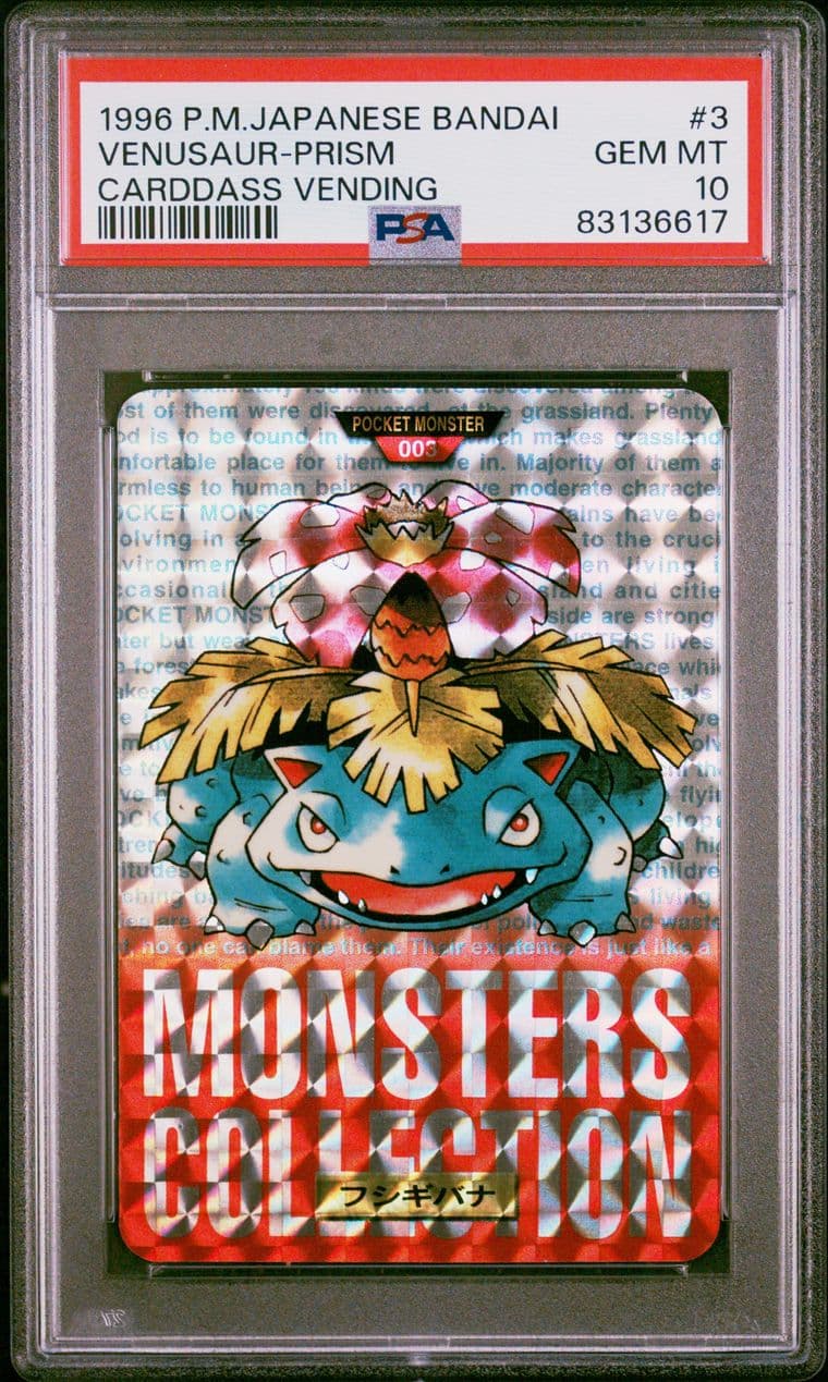 Venusaur prism PSA 10, cert 83136617