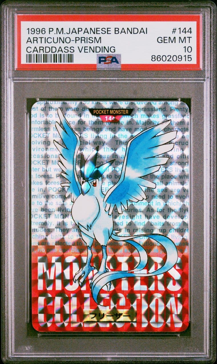 Articuno prism PSA 10, cert 86020915