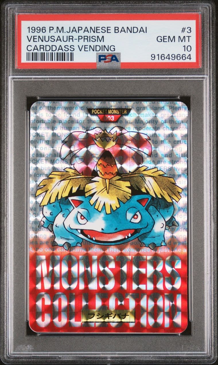 Venusaur prism PSA 10, cert 91649664