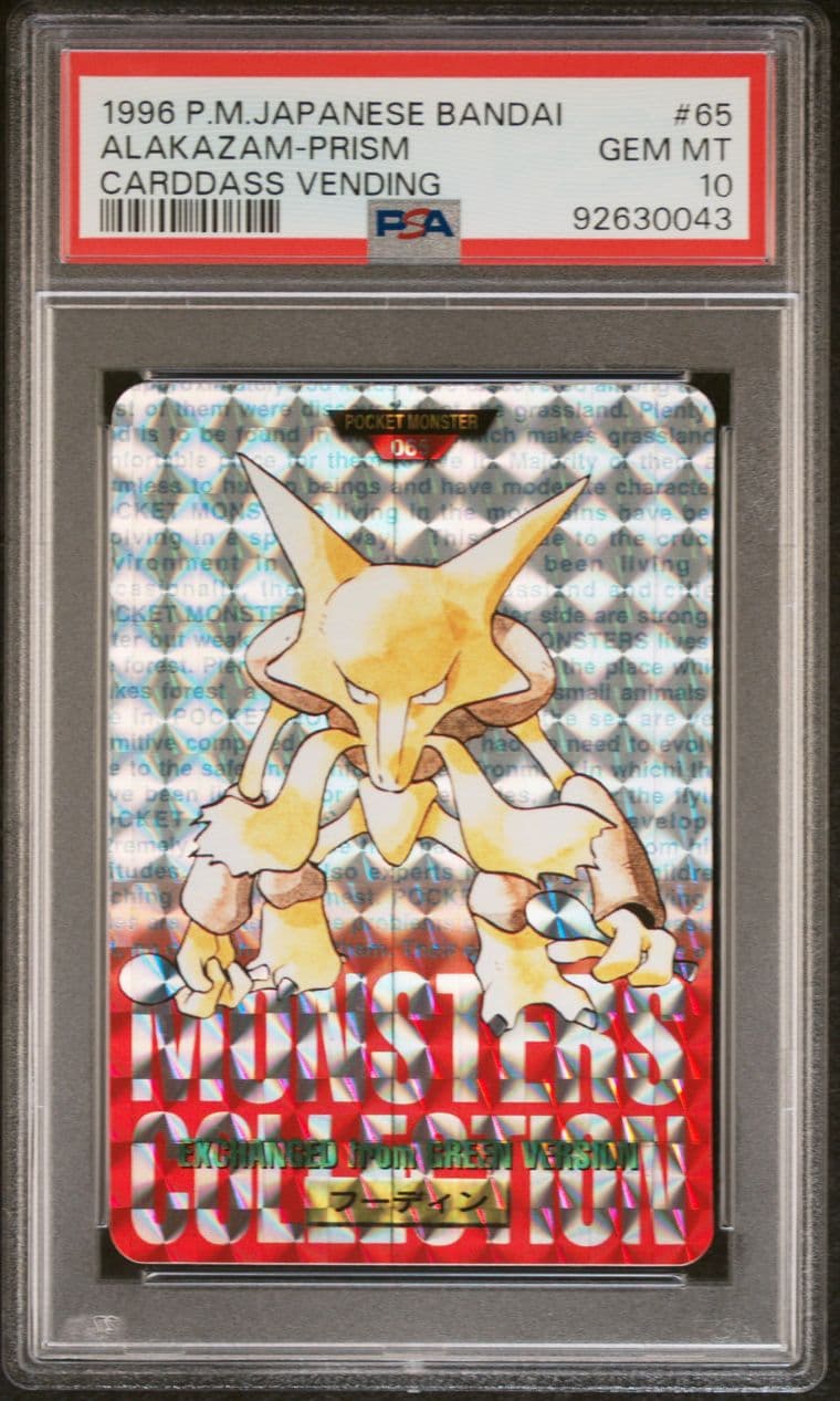 Alakazam prism PSA 10, cert 92630043