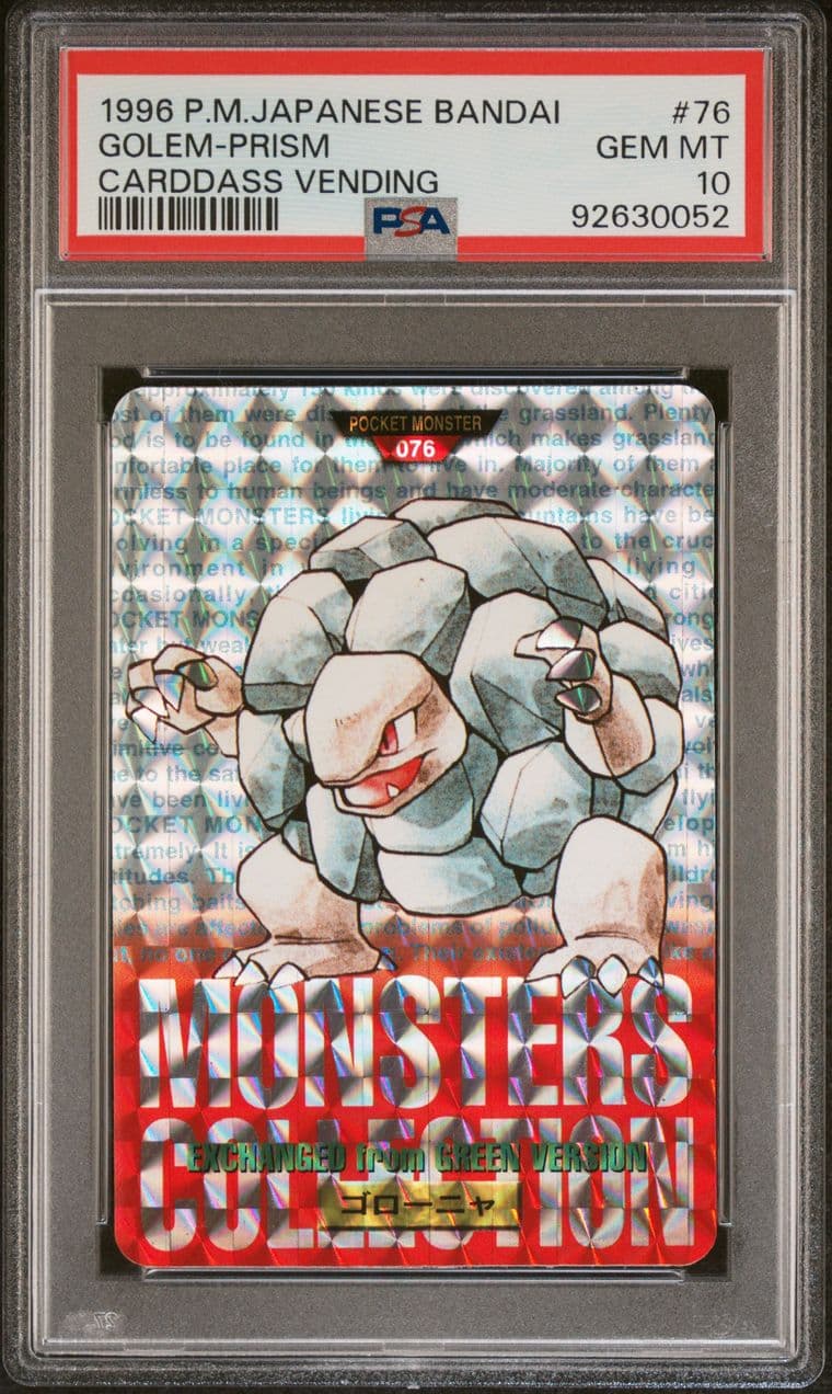 Golem prism PSA 10, cert 92630052