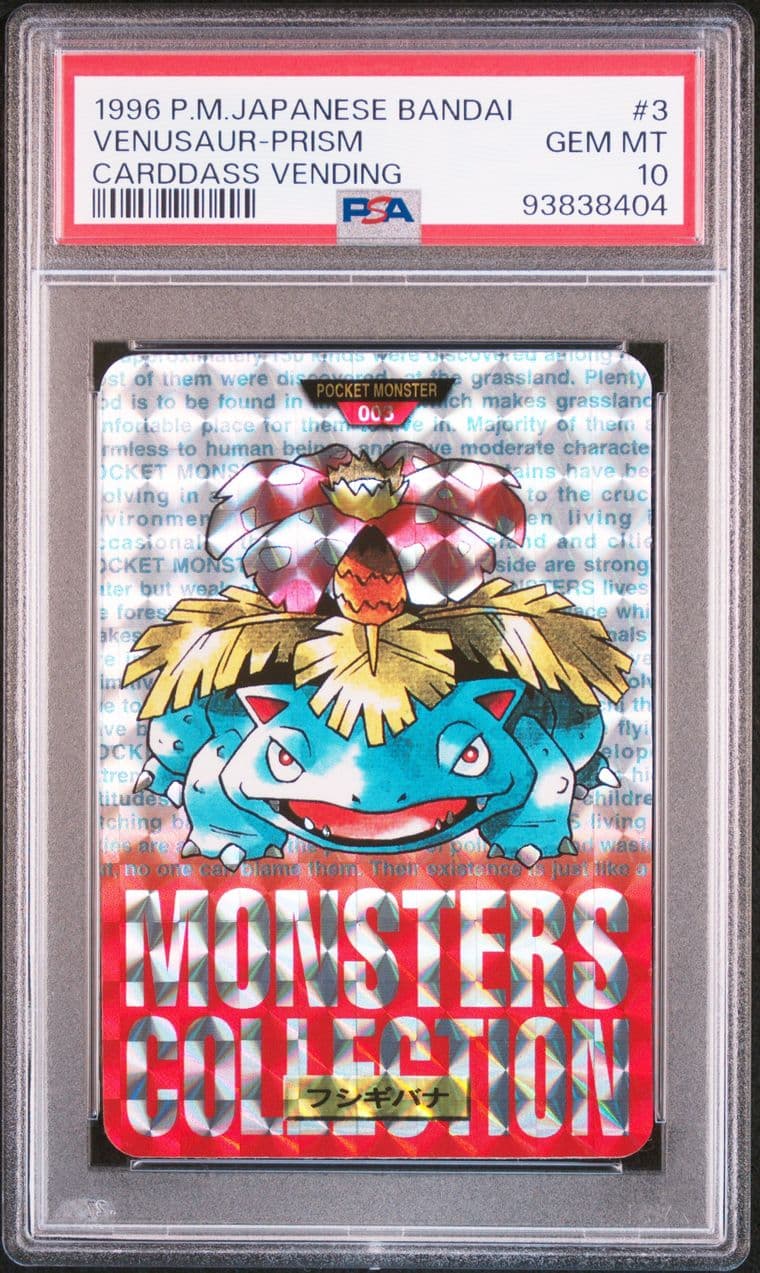 Venusaur prism PSA 10, cert 93838404