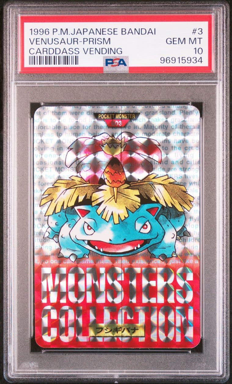 Venusaur prism PSA 10, cert 96915934