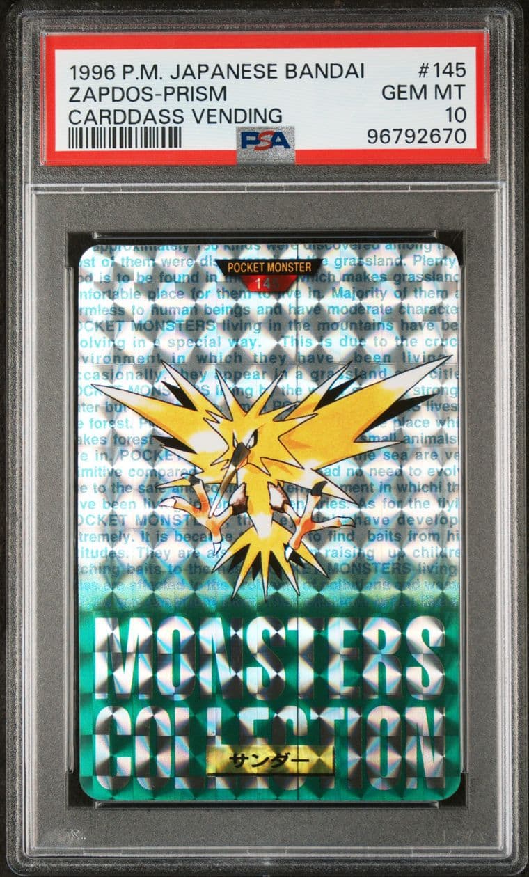 Zapdos prism PSA 10, cert 96792670