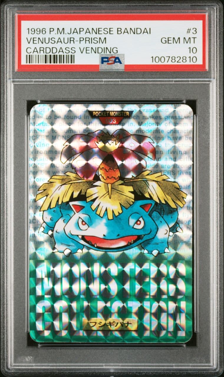 Venusaur prism PSA 10, cert 100782810