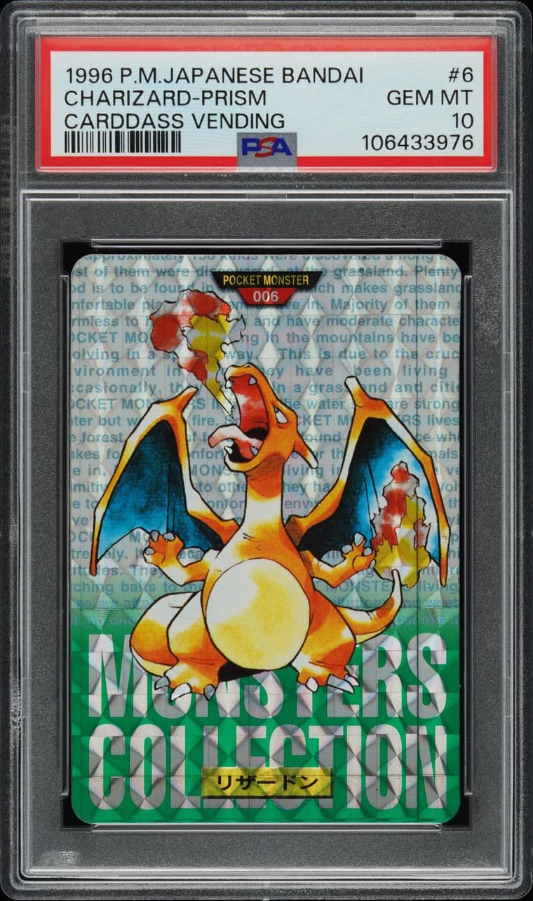 Charizard prism, green version, PSA 10
