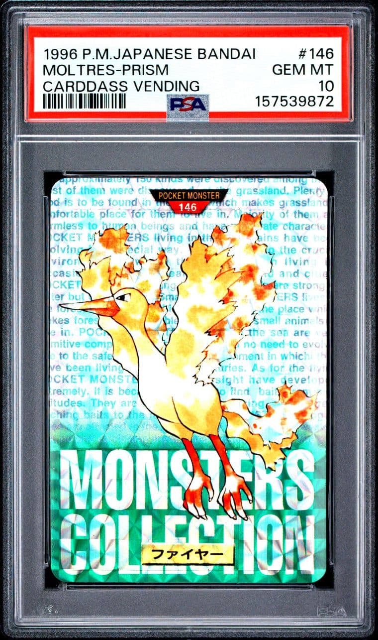 Moltres prism, green version, PSA 10