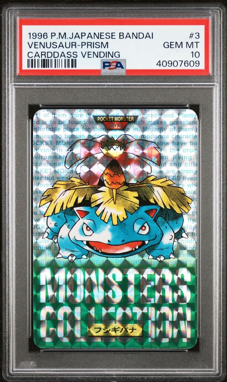 Venusaur prism PSA 10, cert 40907609