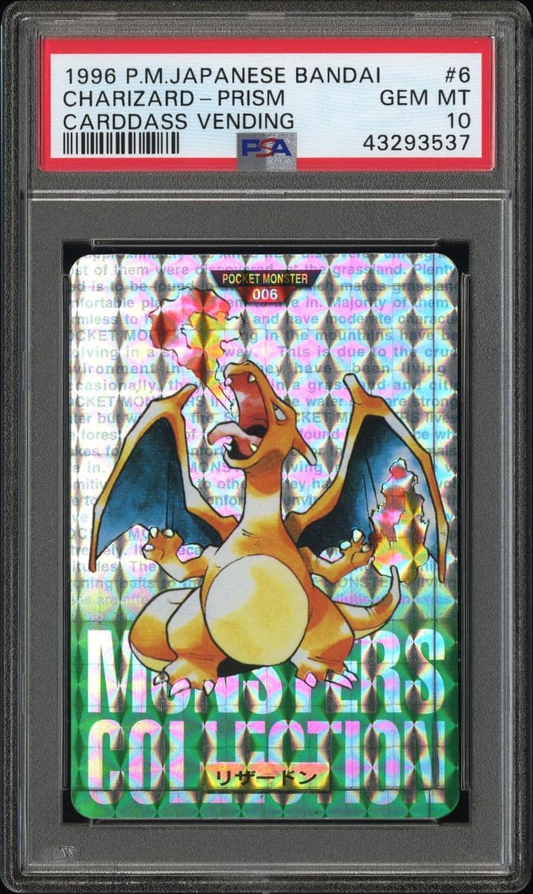 Charizard prism PSA 10, cert 43293537